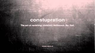 What does constupration mean