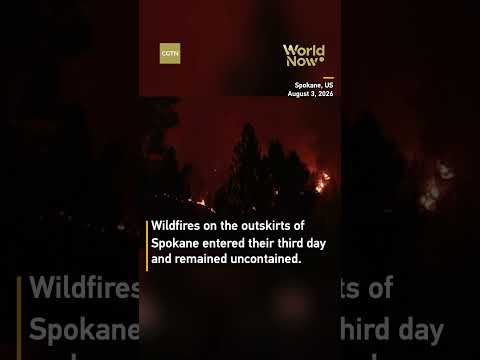 Spokane wildfire rages for third day, forcing 65,000 to evacuate