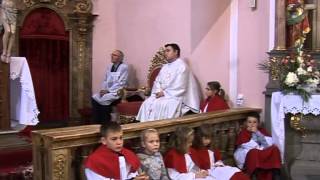 preview picture of video 'Umieszczenie relikwii św. Franciszka z Asyżu w Kościele parfaialnym'
