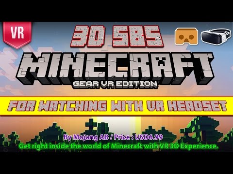 Minecraft VR - 3D SBS video for watching with VR headset. Experience Minecraft in VR 3D