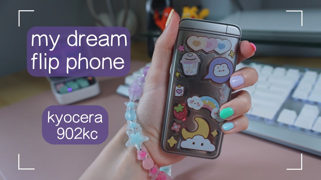 setting up and decorating my dream flip phone ✨ || kyocera 902kc