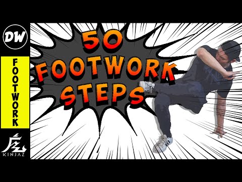 How To Breakdance | 50 Breakdance Footwork Steps and Variations Under 5 Minutes  | Basic Breakdance