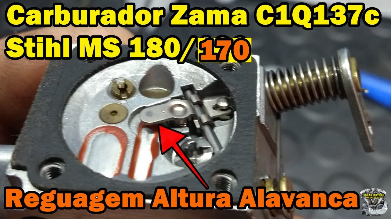 Watch Now Carburador Zama Stihl 170/180 Altura de Alavanca de Regulagem Carburador Zama Stihl 170/180 Altura de Alavanca de Regulagem