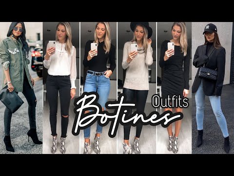 MODA OPCIONES DE OUTFITS CON BOTINES 2024! Otoño invierno
