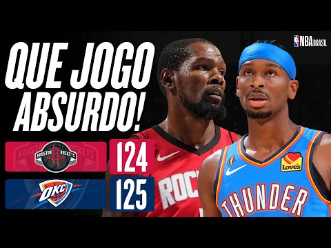 SHAI vs. DURANT! 🔥 THUNDER defeats ROCKETS in a game of 2 OVERTIME - Highlights