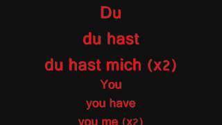 Du hast   Rammstein Lyrics &amp; English
