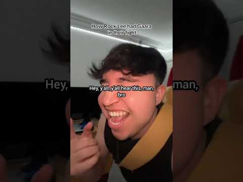 How rock lee and gaara had their fight 😂 #anime #naruto #gaara #rocklee