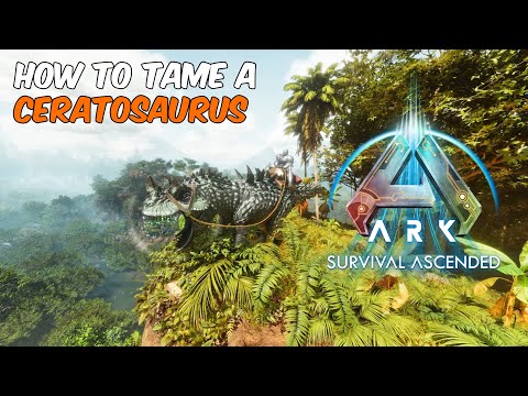 How to Tame a Ceratosaurus in ARK Survival Ascended #ark #ceratosaurus #arksurvivalascended