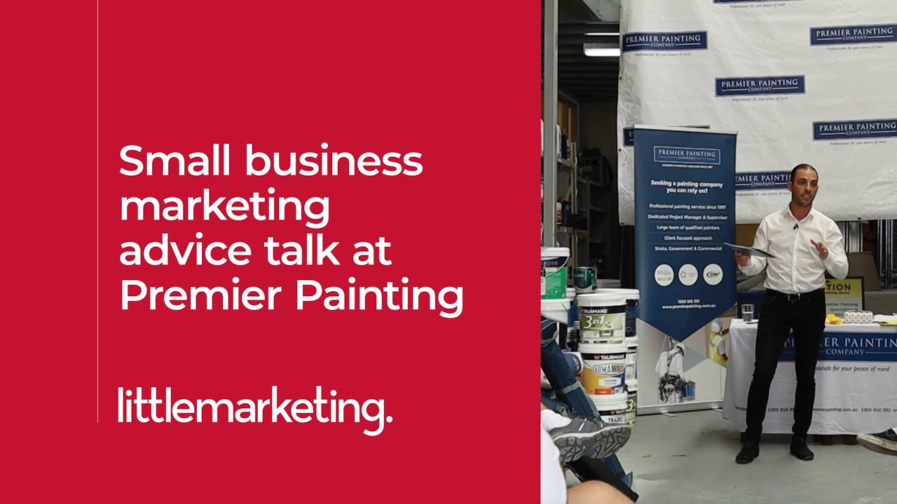 Small business marketing advice talk at Premier Painting