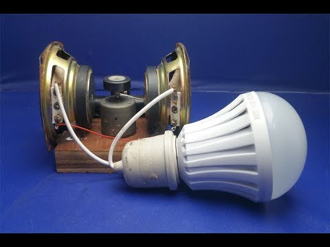 Free energy generator with magnets speaker 100% - Science projects 2018