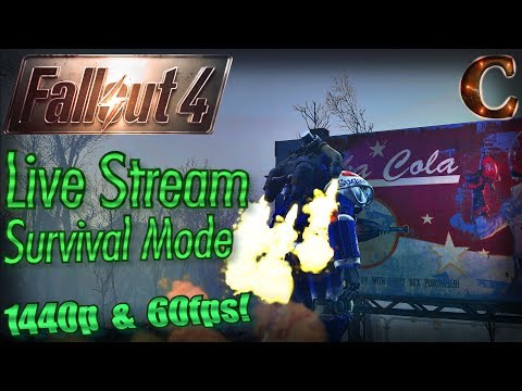 Fallout 4 Live Stream Survival Mode in 1440p 60fps, Part 36: New Jet Pack and Greentech Building