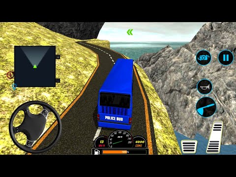 US Police Bus Mountain Driving Simulator #1 - Offroad Bus Game Android Gameplay