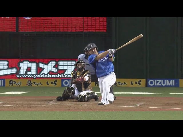 【5回裏】 ライオンズ・中村 第20号ソロホームランで同点に追いつく!! 2018/8/17 L-F