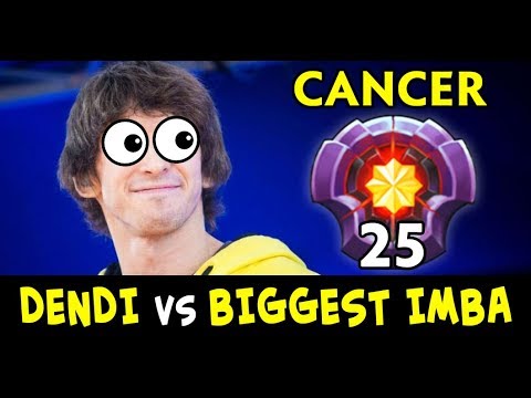 Dendi vs BIGGEST CANCER of Dota — 25 LEVEL spammer