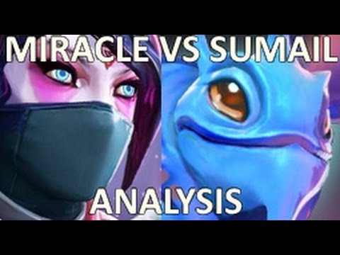 [Dota2] Miracle(TA) vs SumaiL(Puck) - Mid 1v1 Analysis TI6