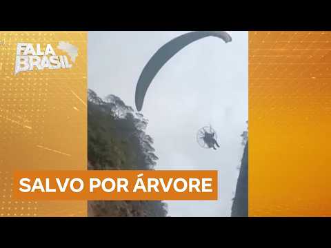 Piloto de paramotor é resgatado após acidente em Santa Catarina