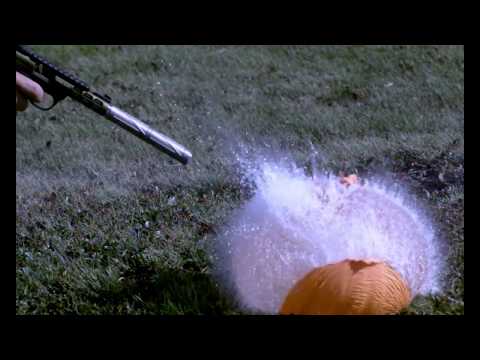 High Speed Camera - Silenced Ruger 22/45 vs. water balloon