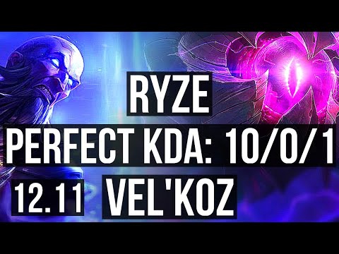 RYZE vs VEL'KOZ (MID) | 10/0/1, Legendary | EUW Master | 12.11