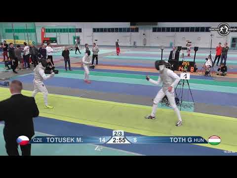2018 1234 T32 06 M F Individual Halle GER European Cadet Circuit YELLOW TOTH HUN vs TOTUSEK CZE