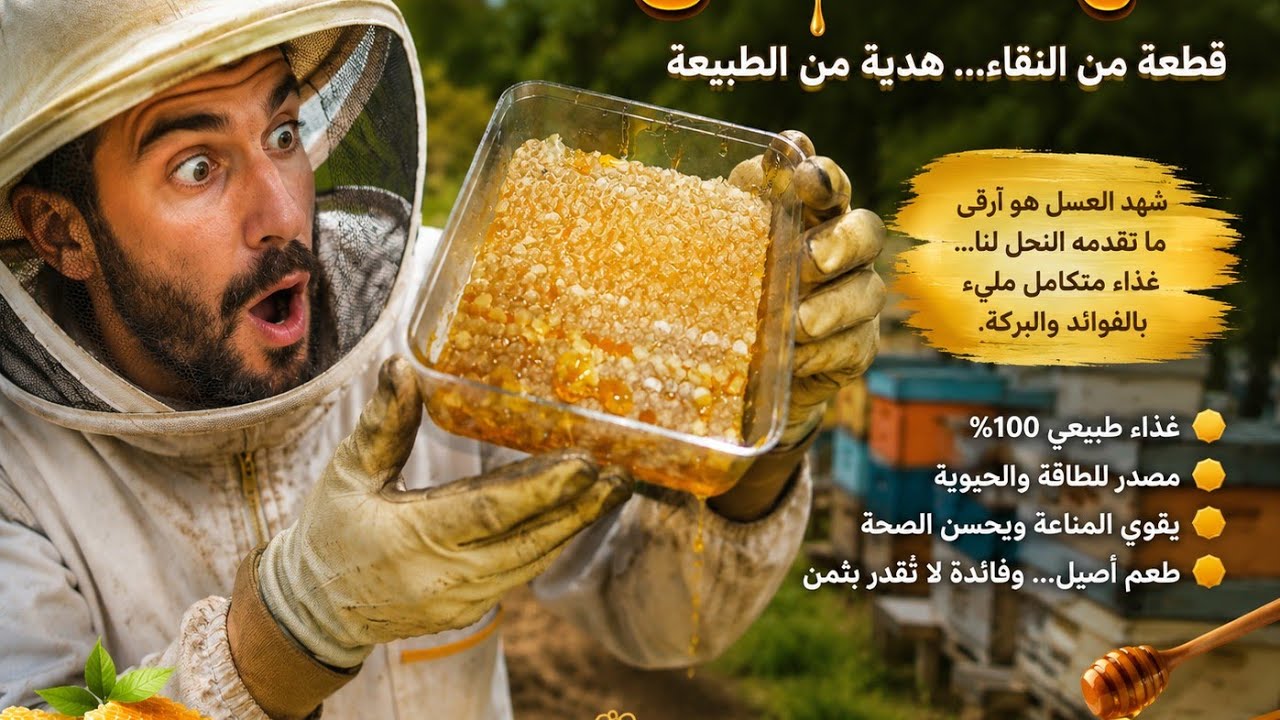 مشهد لا انصح به الضعفاء شهدة عسل النحل الطبيعي