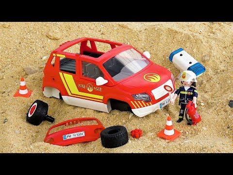 Assemble PLAYMOBIL Fire Car with Light and Sound Cars