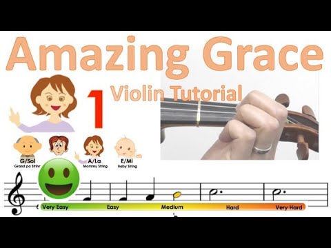 Amazing Grace on the violin | Notes & finger pattern tutorial | HTP.TV