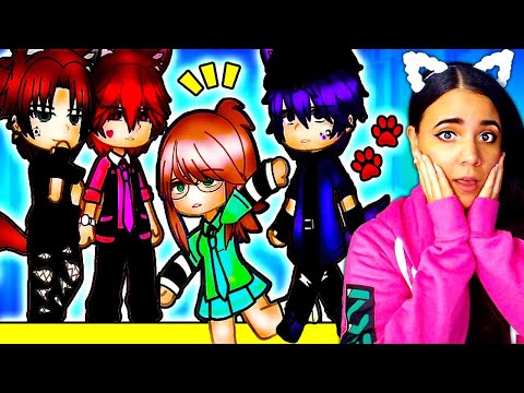 A HUMAN in an all ALPHA School! 🐺🐾 Gacha Club Mini Movie Love Story Reaction