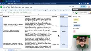 Numerous.ai in Google Sheets covering sentiment analysis and formula generation from a single add-in changes the accessibility of AI for sheets users