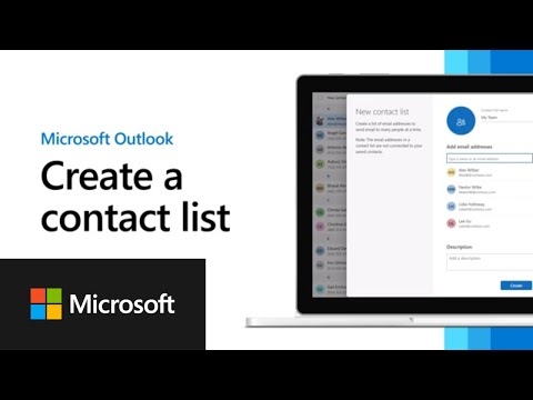 New Outlook for Windows | Create a contact list