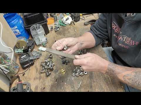 scrapping out a water shutoff valve for scrap clean brass.