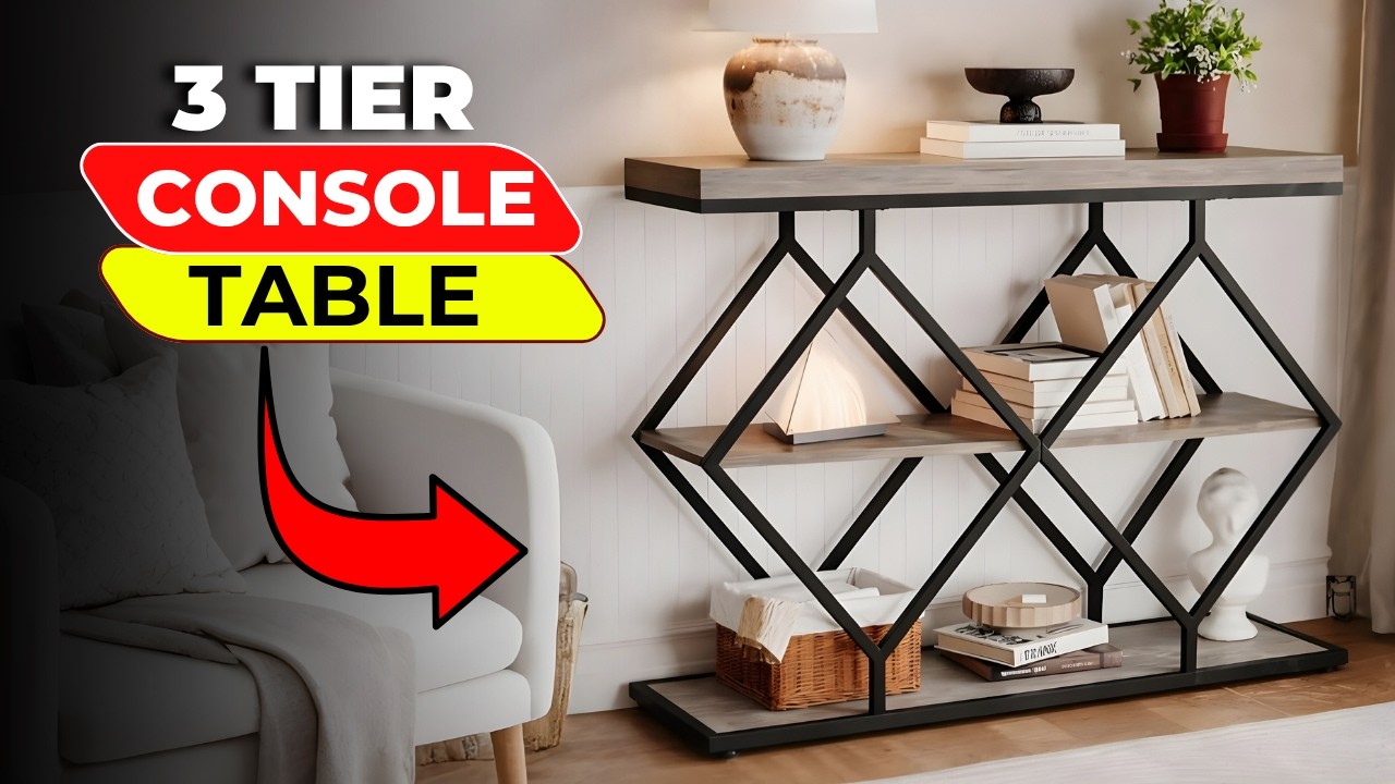 3-Tier Entryway Table Review | Slim Console Table with Storage | Perfect for Small Spaces
