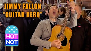 Jimmy Fallon Surprises Fans By Grabbing Guitar and Playing a Tune 🎸