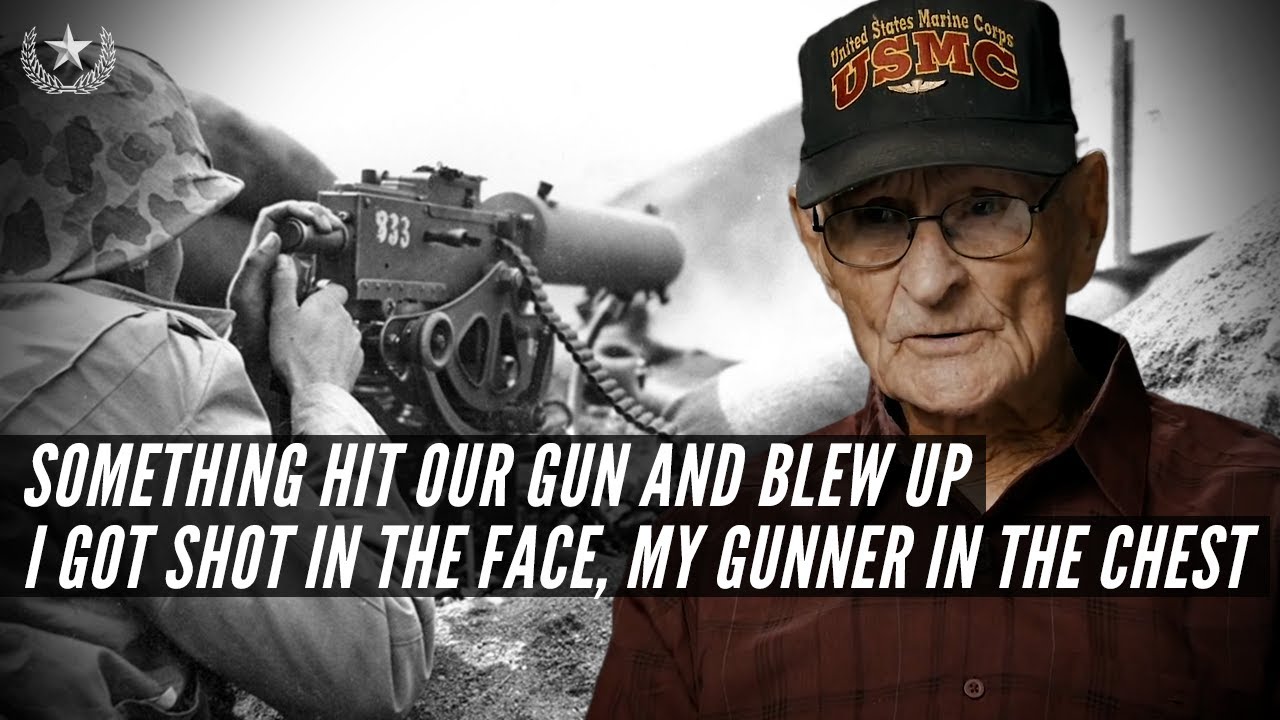 Marine MACHINE GUNNER on IWO JIMA Combat | Harry Martin