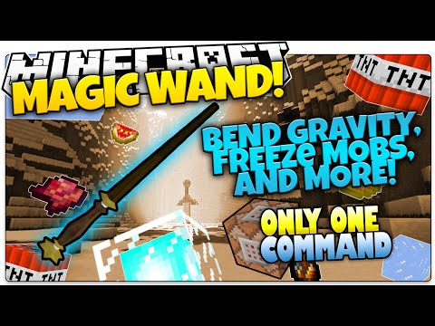 Minecraft | MAGIC WAND! | Become A Wizard! | Only One Command (One Command Creation)