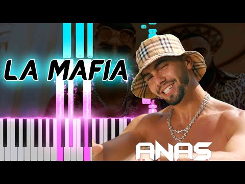 Anas X Mula B X Trobi - La Mafia  Piano Tutorial / Instrumental / Karaoke / letra