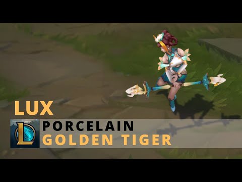 Porcelain Lux Golden Tiger Event Chroma - League of Legends