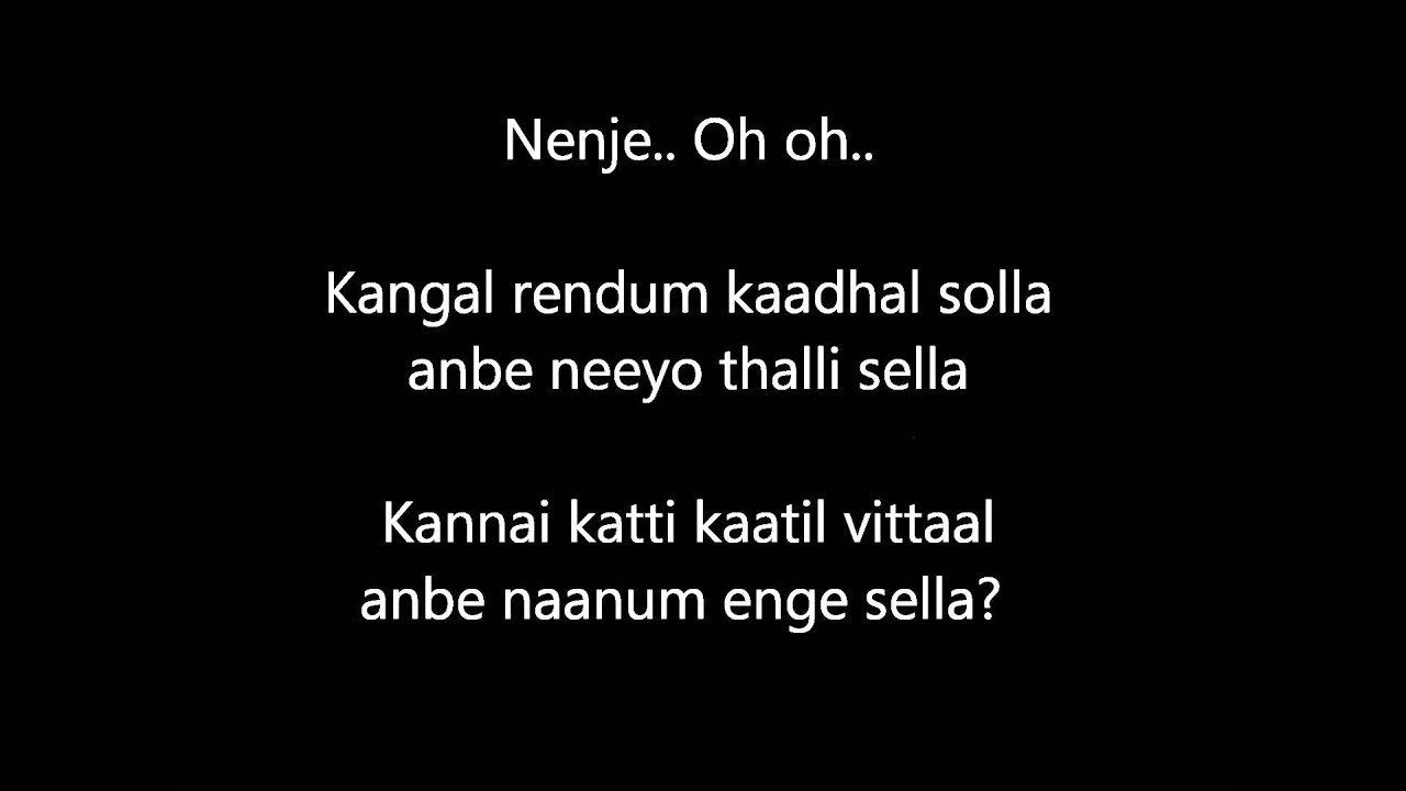 Nenje Nenje Song Lyrics | Panivizhum Nilavu | Naresh Iyer, Chinmayi