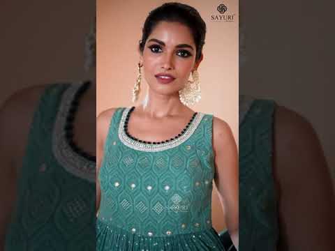 Sayuri Aarya Real Georgette Wholesale Gown With Dupatta Catalog – product video thumbnail