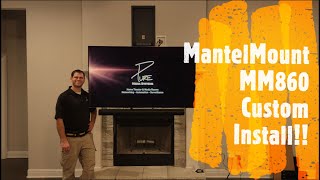 MantelMount MM860 V2 Custom Install & Demo!! Robotic Mount Motorized Drop Down & Swivel TV Mount