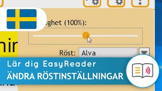 Hur man ändrar läshastighet och röstinställningar – EasyReader för Windows v8