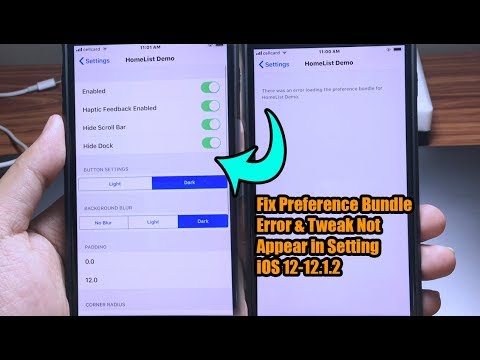*UPDATE* Fix Error PreferenceBundle & No Tweak in Settings On iOS 12-12.1.2 (Chimera JB)