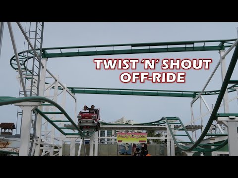 Off-ride footage of a Twist 'n' Shout train