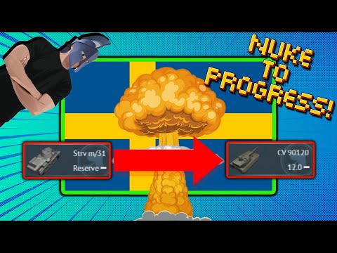 Playing the ENTIRE SWEDISH LIGHT TANK line BUT I have to NUKE to Progress - Reserve to Top Tier