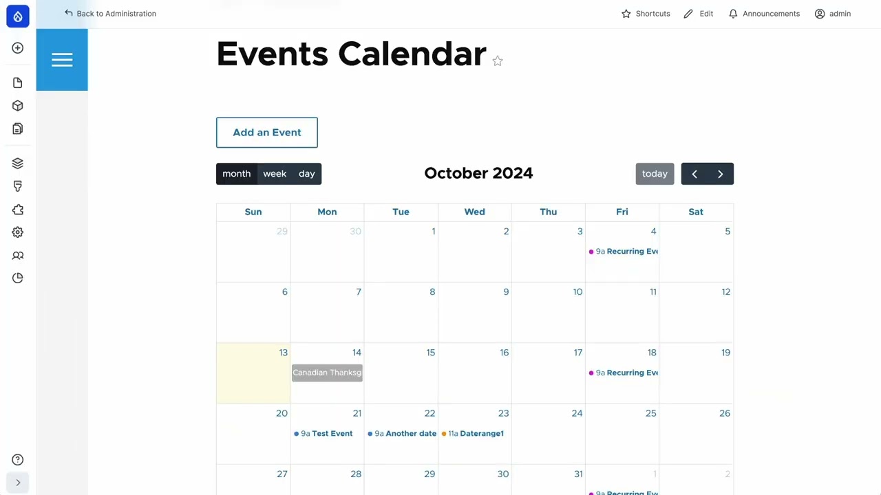 FullCalendar Demo