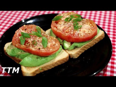 How to Make Simple Roasted Tomato Avocado Toast~Easy Cooking