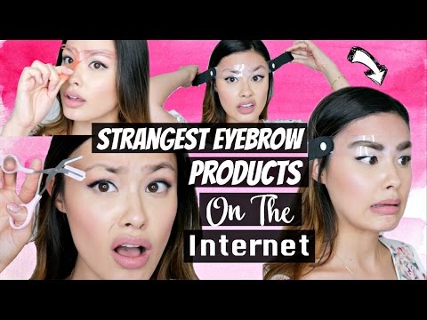 Weirdest Eyebrow Products on the Internet | How to NOT Fill in Your Eyebrows Video