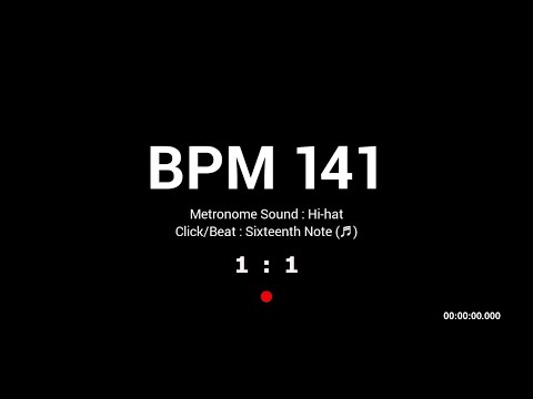 Metronome BPM 141 / Hi-hat / 16th (Closed)