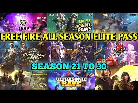 Free Fire All Elite Pass || All Season Elite Pass Full Review || Elite Pass Season 21 To 30