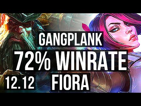 GANGPLANK vs FIORA (TOP) | 72% winrate, 11/2/15, Legendary | KR Master | 12.12