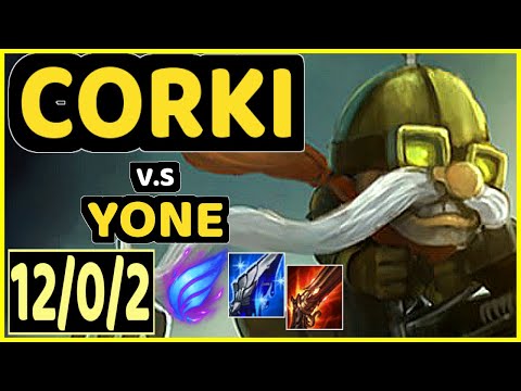 DAWIDSONEK (CORKI) vs YONE - 12/0/2 KDA MID GAMEPLAY - EUW Ranked GRANDMASTER